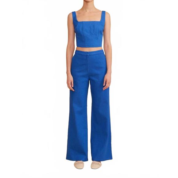 NEW LUCY PARIS beaux pants in blue - Picture 1 of 3